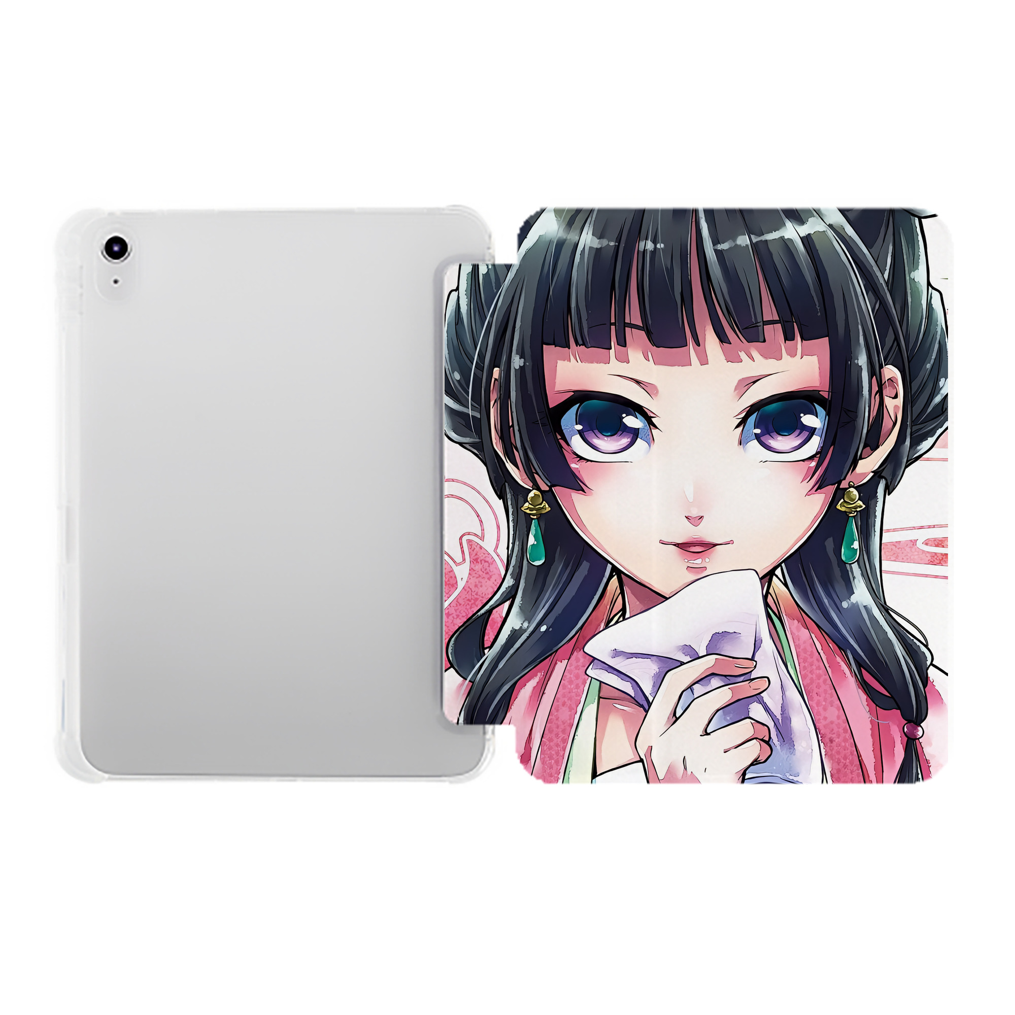 （画像用） 薬屋のひとりごと The Apothecary Diaries IPad ケース ペン収納付き 三つ折りスタンド PUレザー×シリコン 対応機種9.5/10.5/10.9インチ